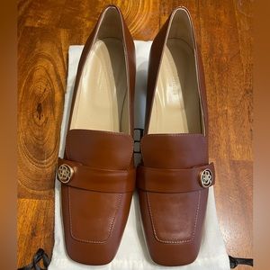 Banana Republic Bond Leather Heel Brown Loafer *New* Sz 11